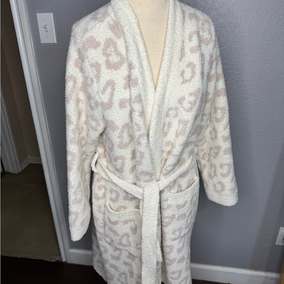 Barefoot‎ dreams Leopard Print Fleece Robe - Picture 1 of 4